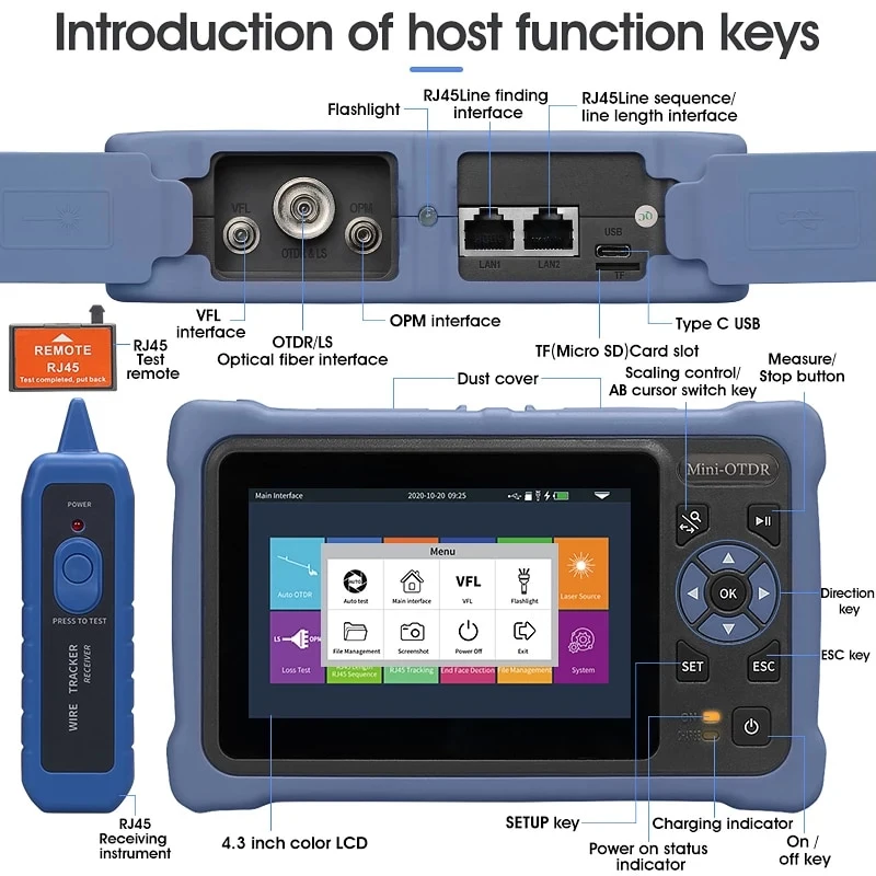 Novker 12-en-1 Mini OTDR NK400 - Optical Time Domain Reflectometer Otdr 1310 1550Nm avis et prix