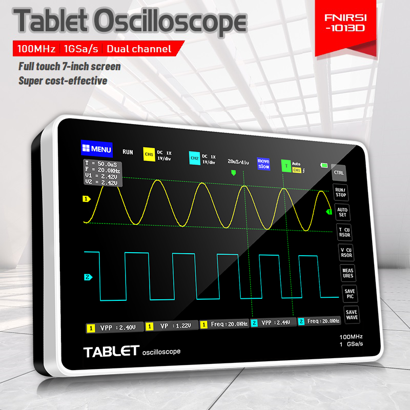 FNIRSI 1013D Oscilloscope numé - Handheld Tablet Oscilloscope Touchscreen 100Mhz avis et prix